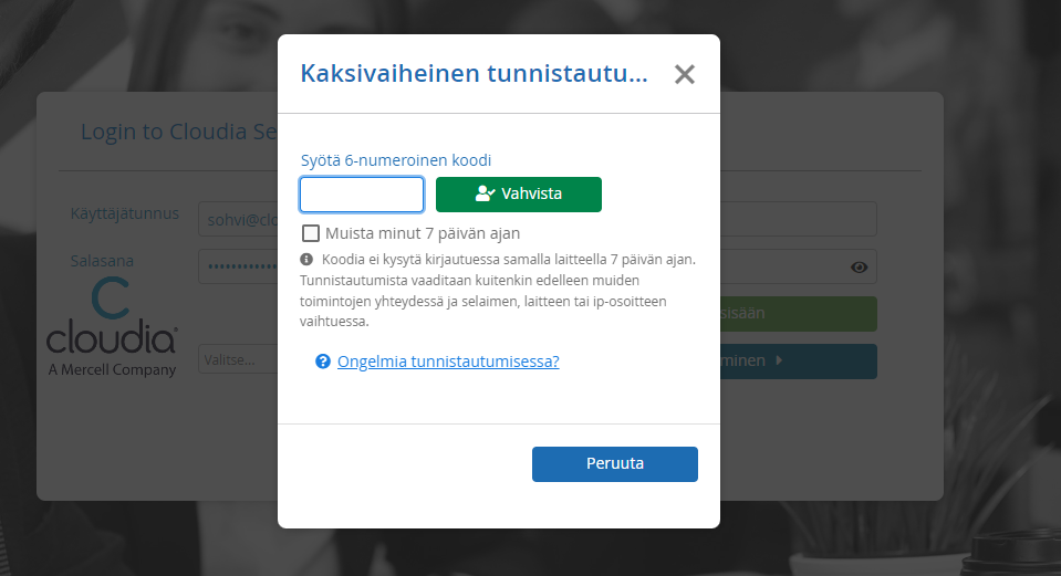 Kaksivaiheinen Tunnistautuminen – Tukiportaali